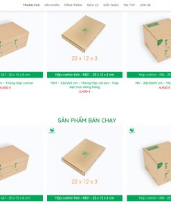 Theme wordpress bán thùng carton đẹp